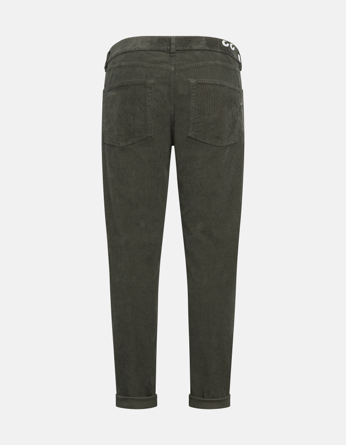 Icon slim-fit trousers in stretch velvet