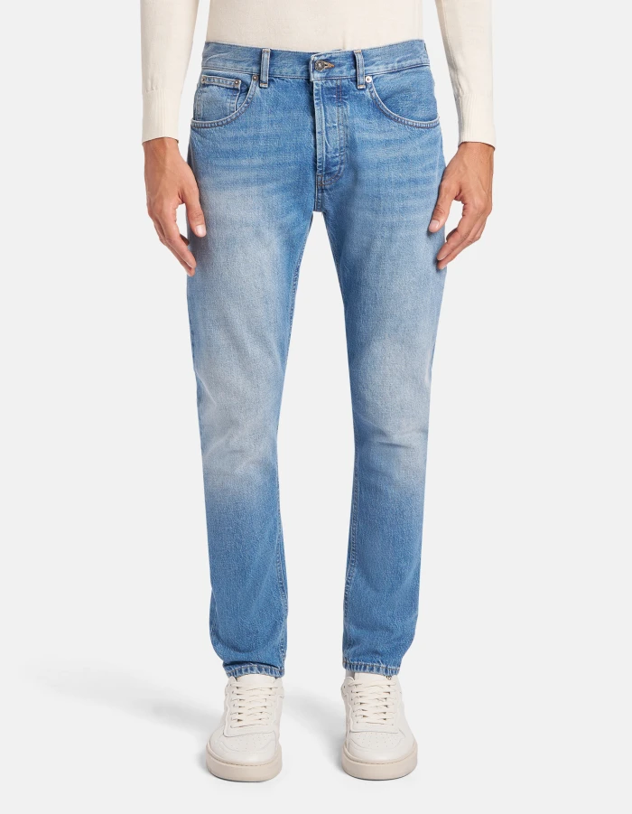 Jeans Dian carrot in denim fisso