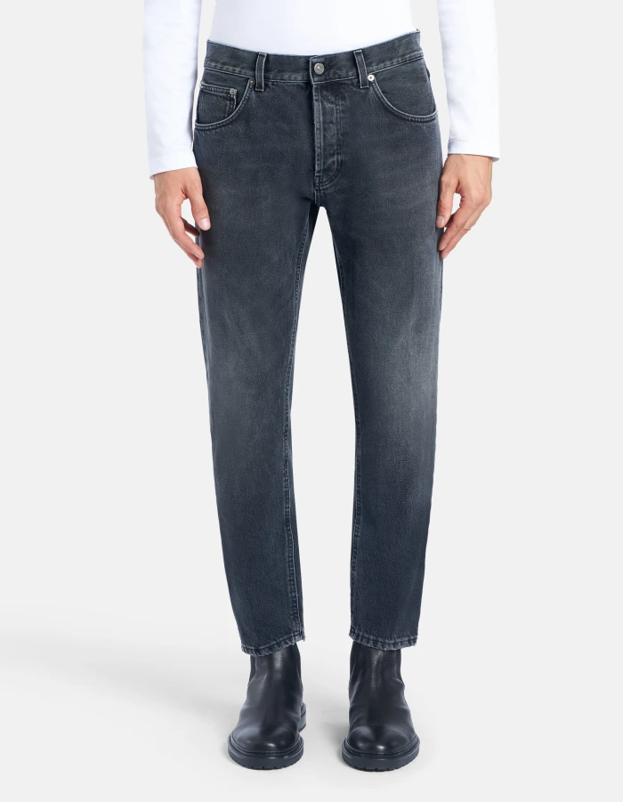 Jeans Dian carrot in denim fisso