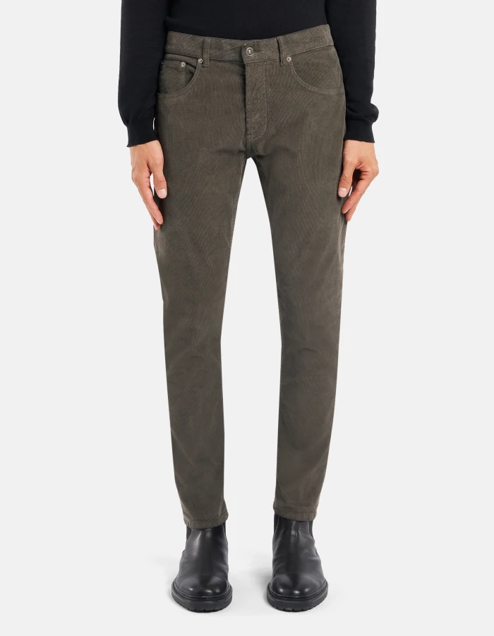 Pantaloni Dian carrot in velluto a coste