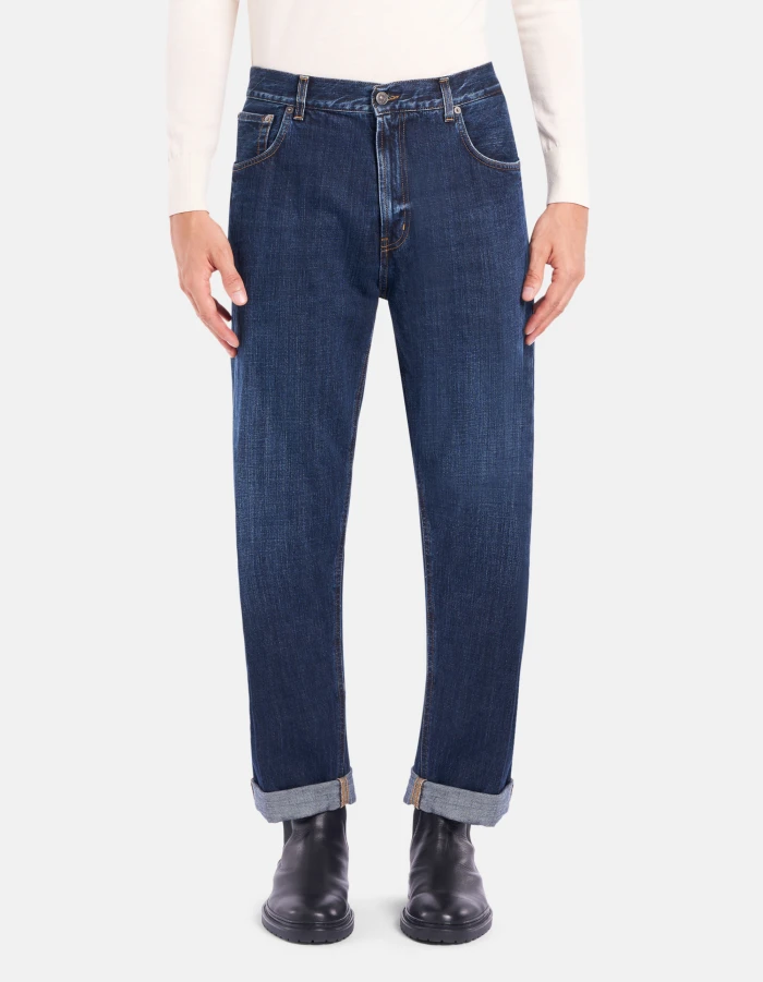 Jeans Ervin loose in denim fisso