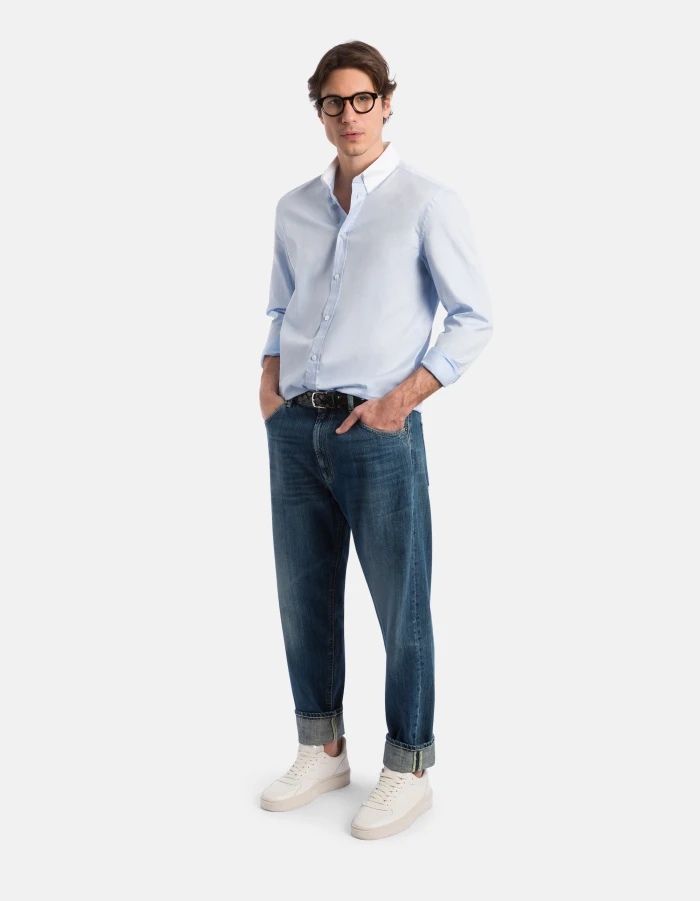 Paco loose-fit jeans in rigid denim