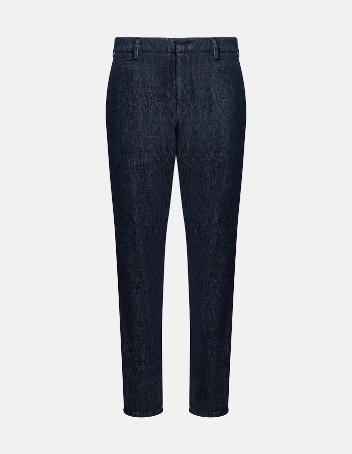 Joe carrot trousers in responsible rigid denim