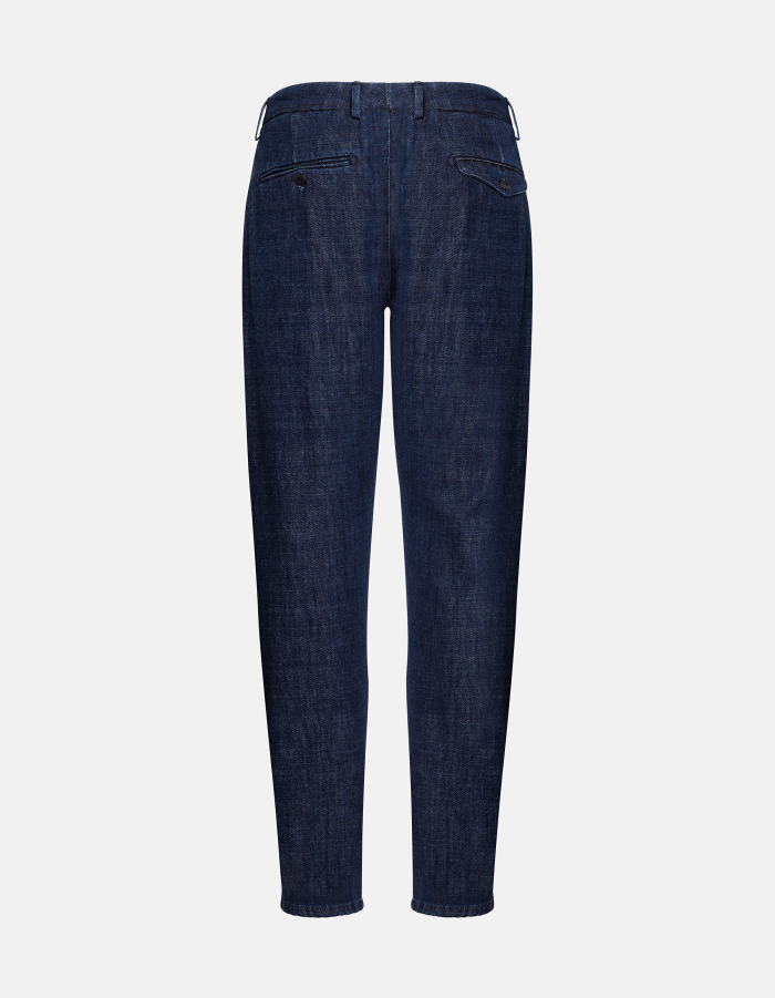 Joe carrot trousers in responsible rigid denim