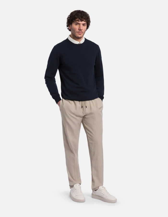 Yuri joggers in textured cotton