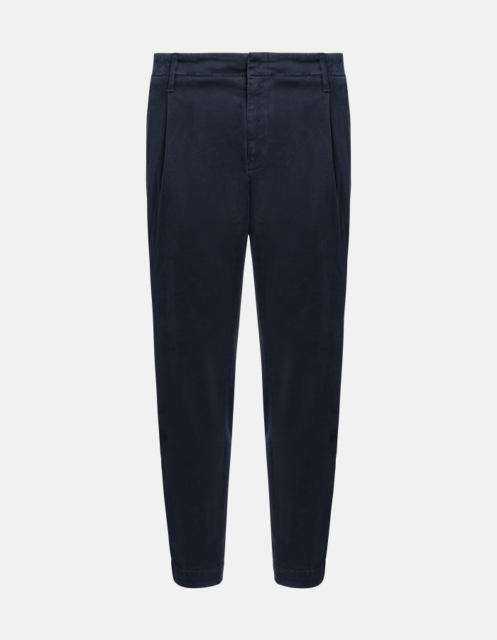 Ben carrot trousers in bull denim cotton and lyocell