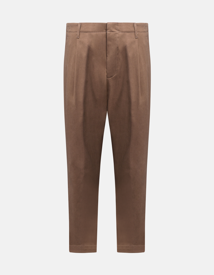 Ben carrot trousers in cotton gabardine and cashmere