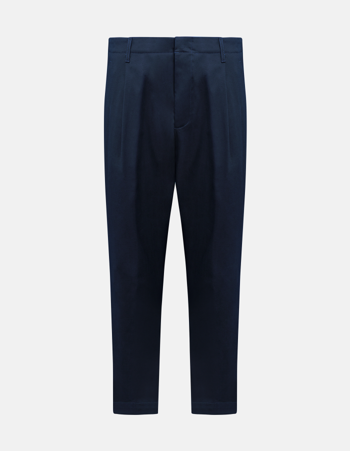 Ben carrot trousers in cotton gabardine and cashmere