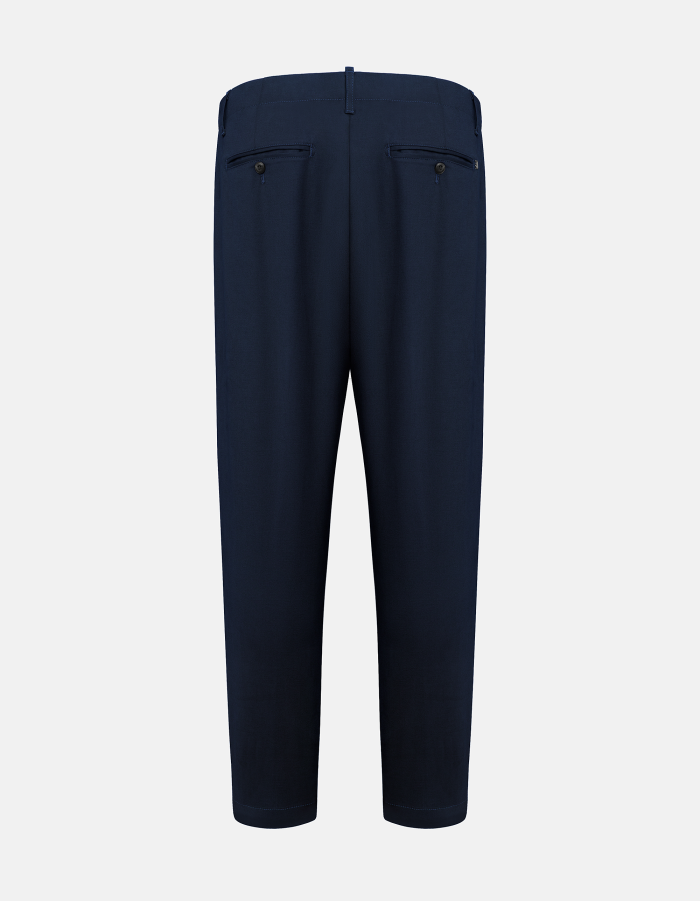 Ben carrot trousers in cotton gabardine and cashmere