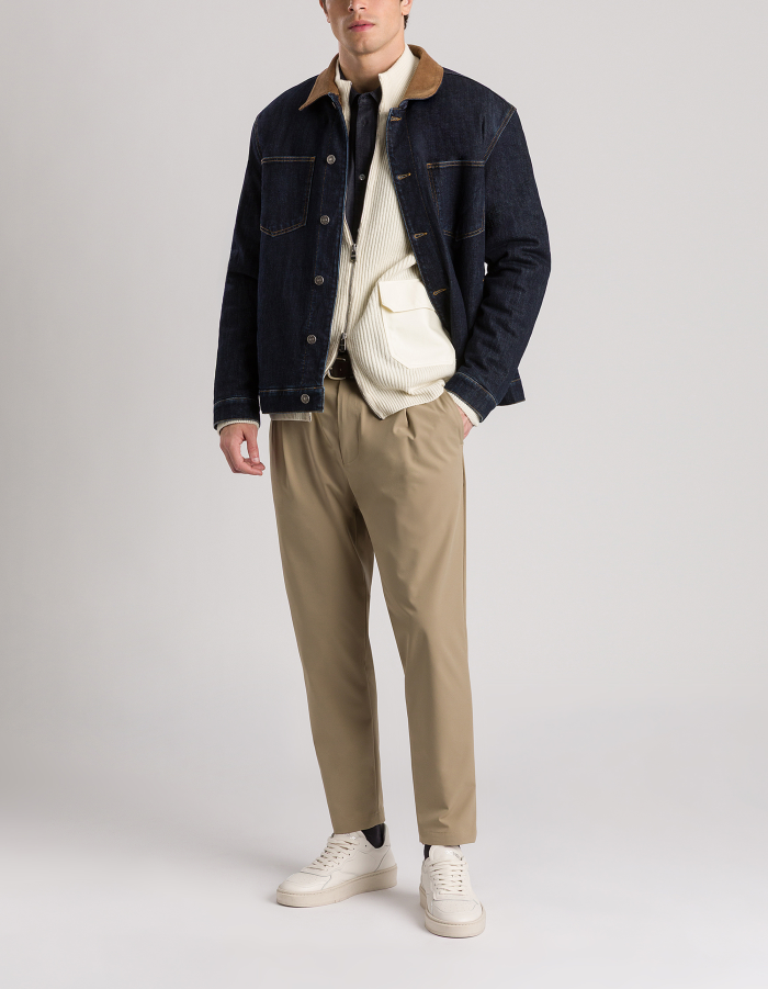 Ben carrot trousers in technical poplin