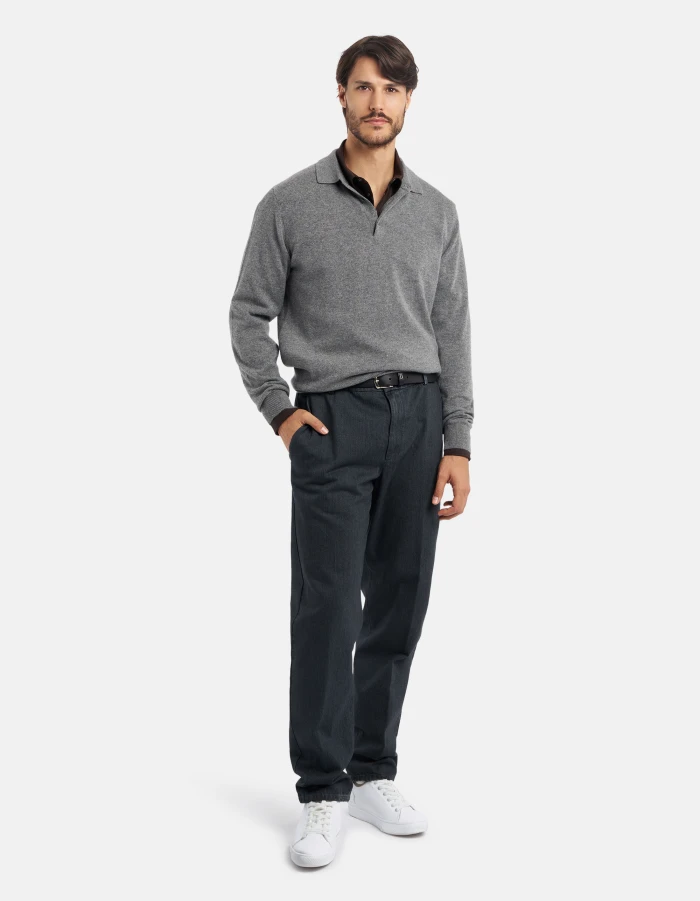 James loose-fit trousers in rigid denim