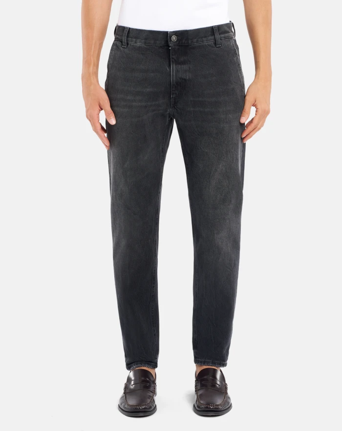 Jeans Jeff carrot in denim fisso