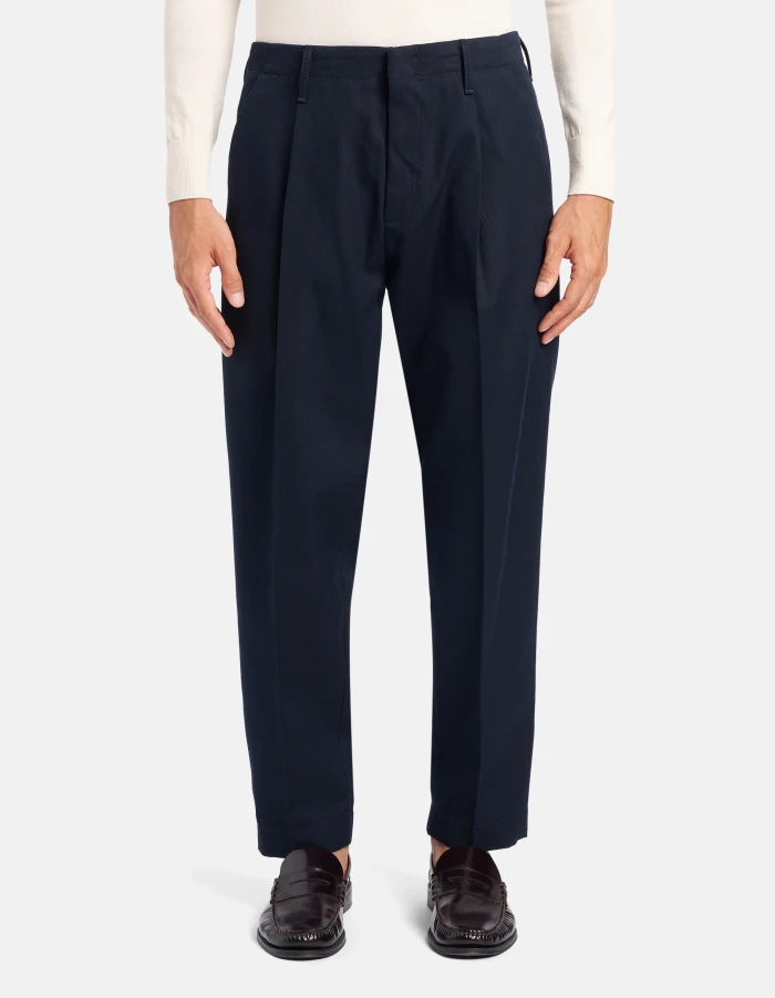 Pantaloni Miles loose in cover di lana e cotone