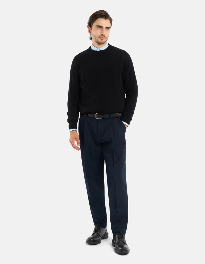 Pantaloni Miles loose in cover di lana e cotone