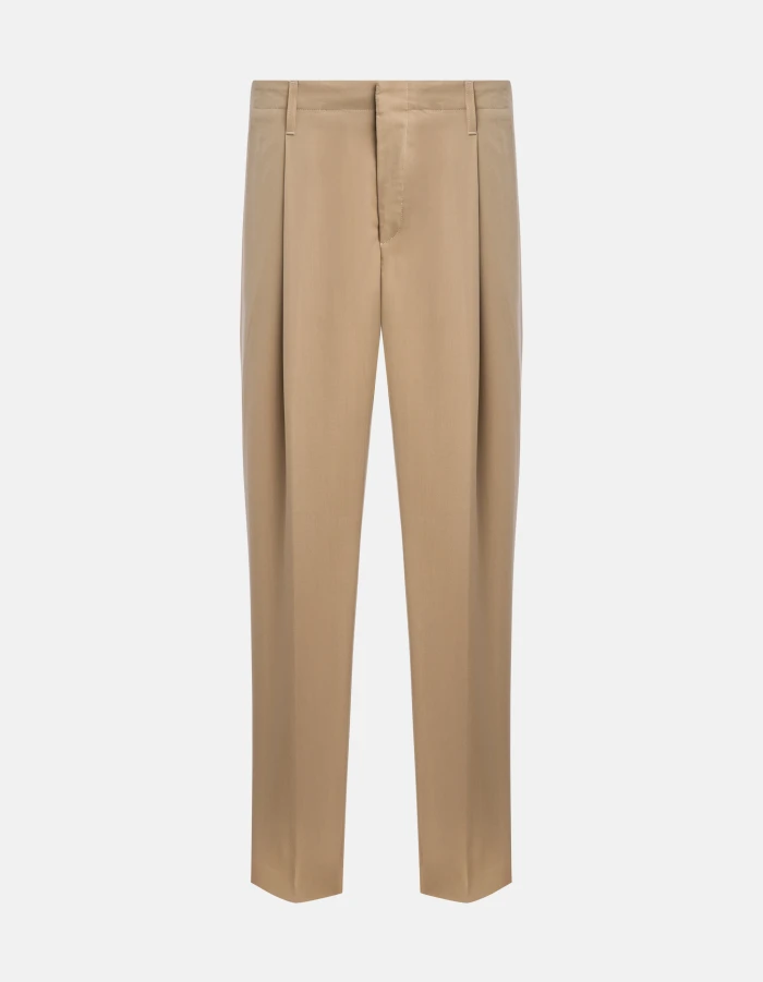 Miles loose-fit trousers in wool gabardine