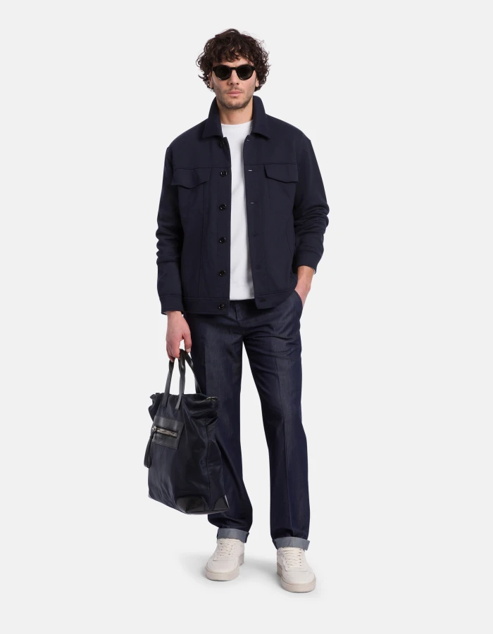 Gaubert relaxed regular-fit trousers in rigid denim