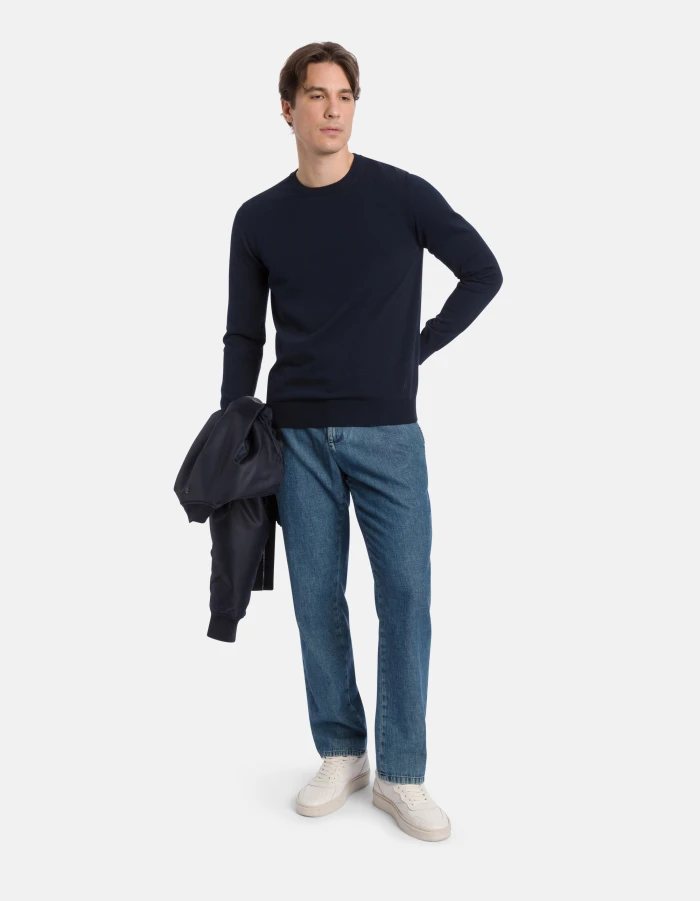 Gaubert relaxed regular-fit trousers in rigid denim