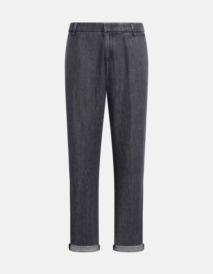 Gaubert relaxed regular-fit trousers in rigid cotton and lyocell denim