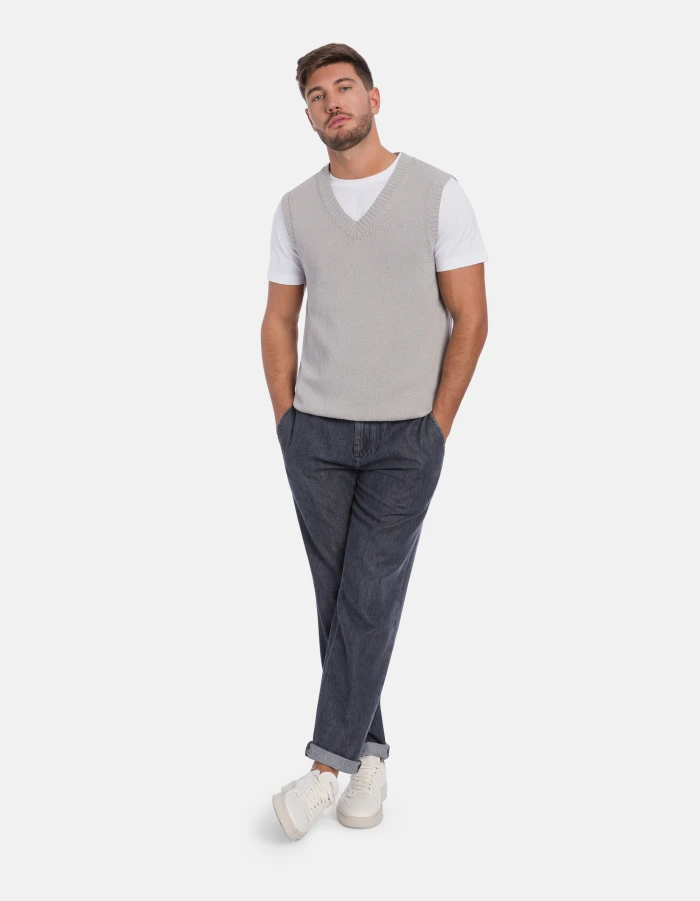 Gaubert relaxed regular-fit trousers in rigid cotton and lyocell denim