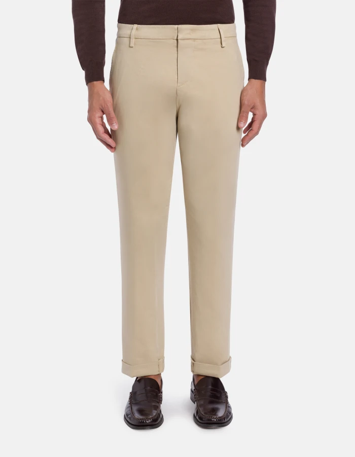 Gaubert regular-fit relax trousers in warm hand gabardine