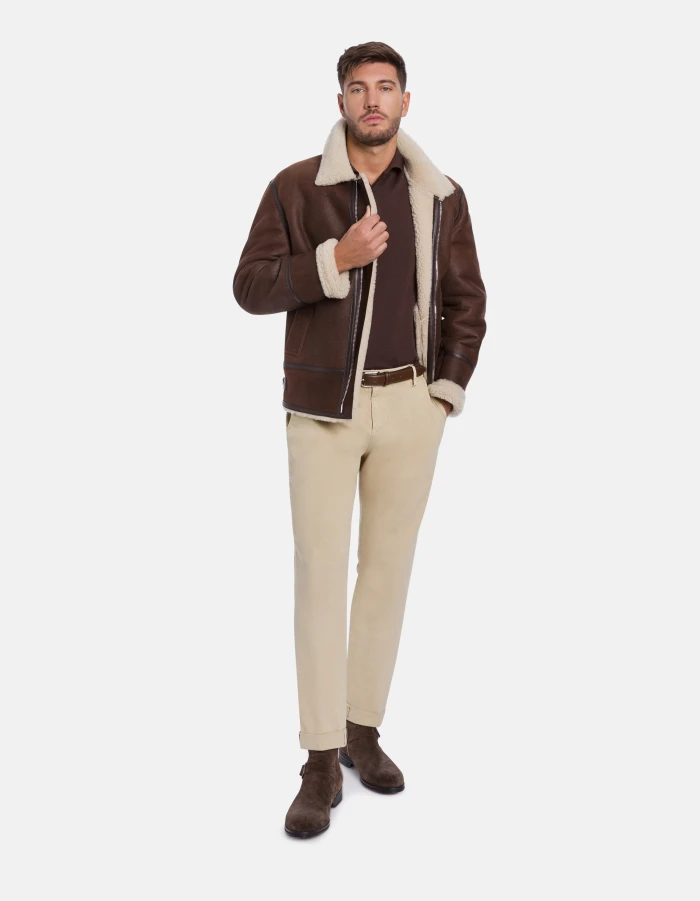 Gaubert regular-fit relax trousers in warm hand gabardine