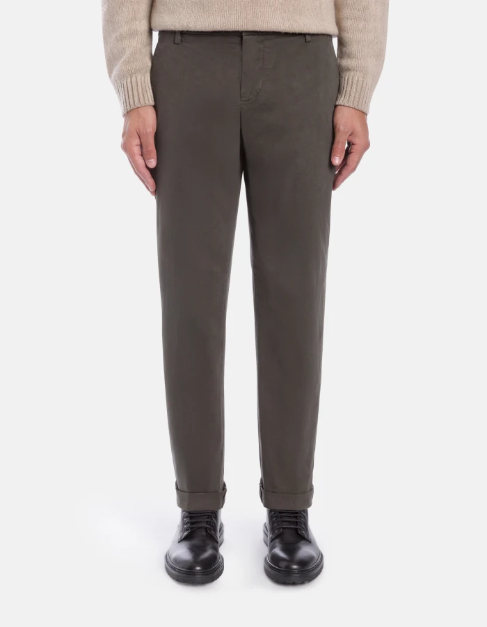 Gaubert regular-fit relax trousers in warm hand gabardine