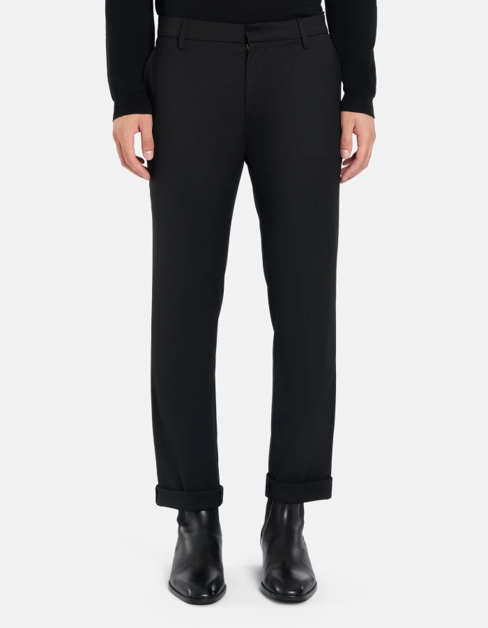 Hose Gaubert in lockerer normaler Passform aus Gabardine aus einer Wollmischung