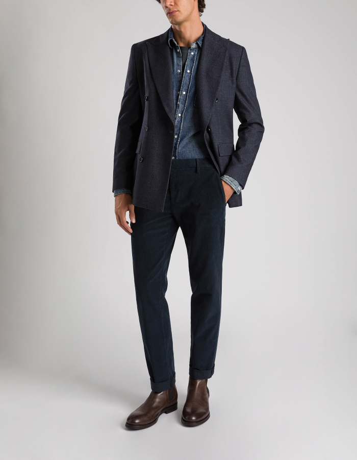 Gaubert relaxed regular-fit trousers in stretch velvet