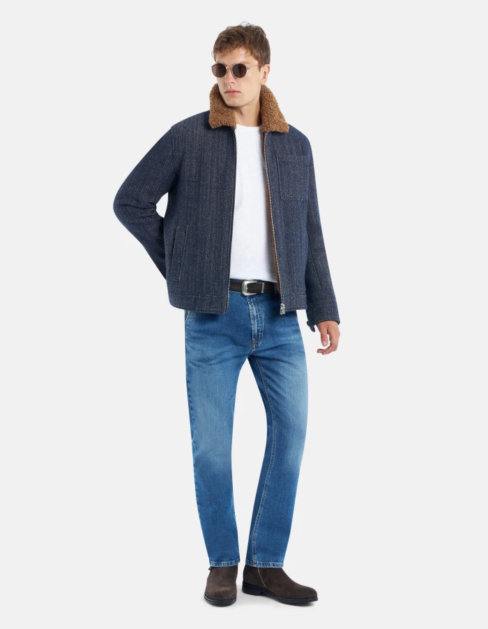 Oliver loose-fit jeans in stretch denim