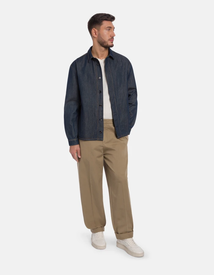 Mason loose-fit trousers in cotton gabardine