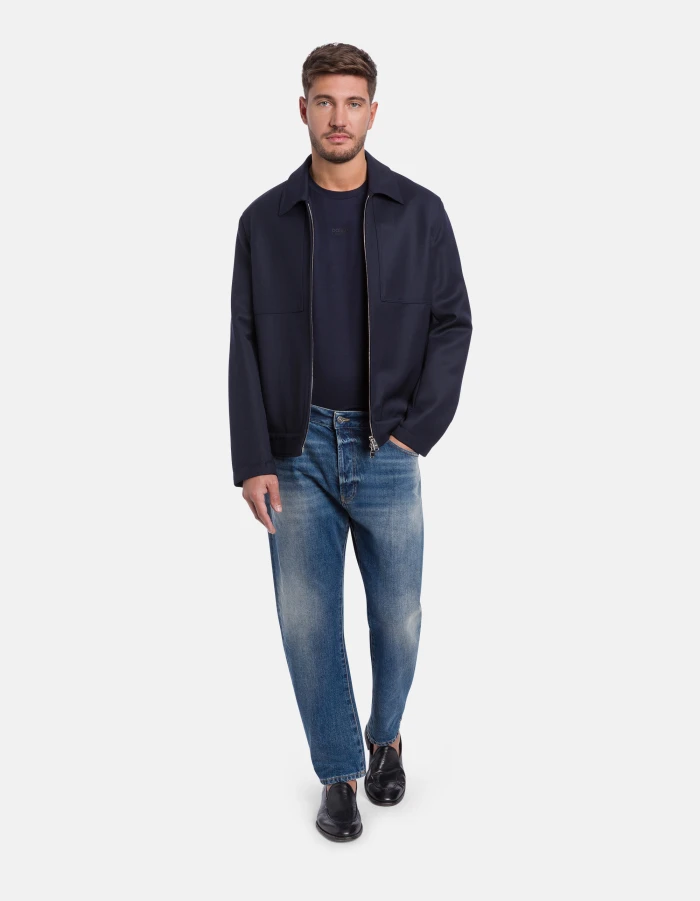 David tapered jeans in rigid denim