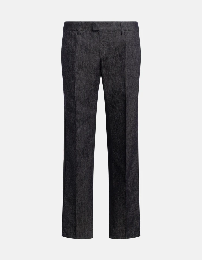 Elliot regular-fit trousers in rigid silk denim