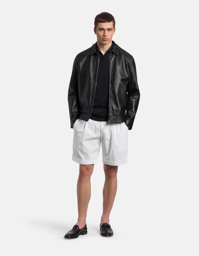 Ethan loose-fit Bermuda shorts in light corduroy