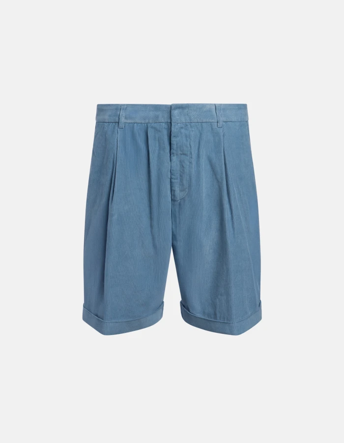 Ethan loose-fit Bermuda shorts in light corduroy