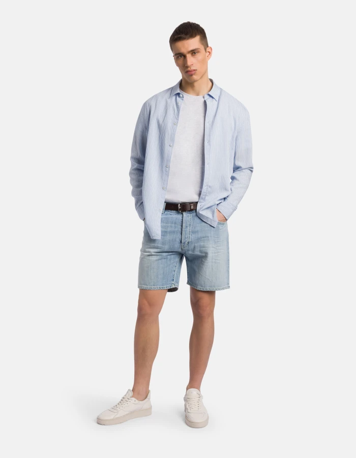 Bermuda Tony loose in denim fisso