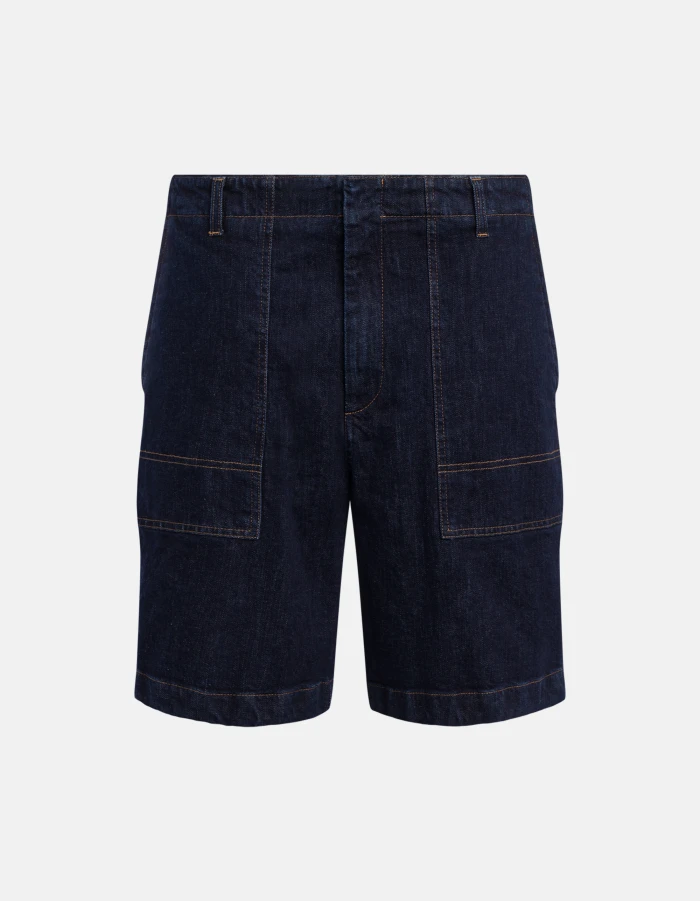 Jannik loose-fit Bermuda shorts in stretch denim