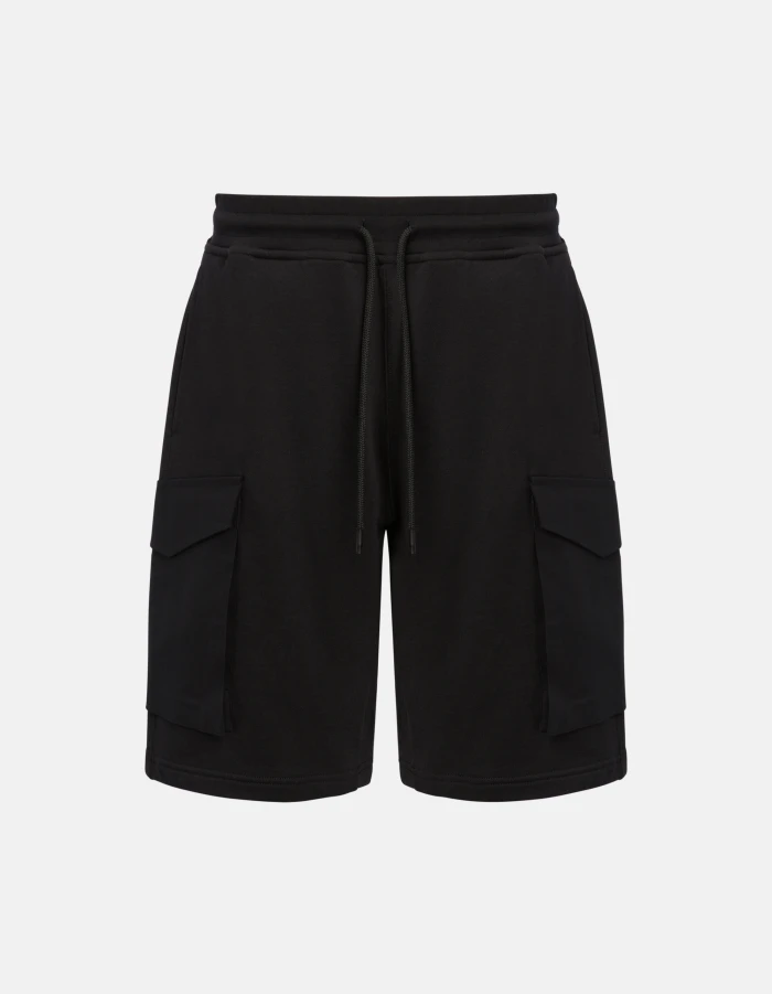 Regular-fit Bermuda shorts in cotton fleece