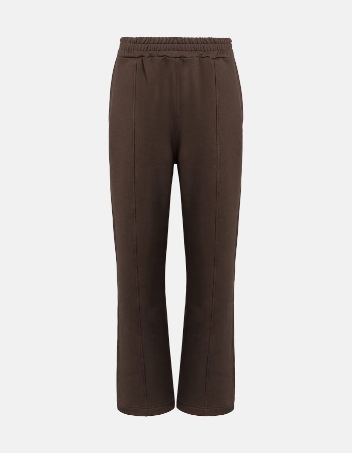 Regular-fit cotton fleece trousers