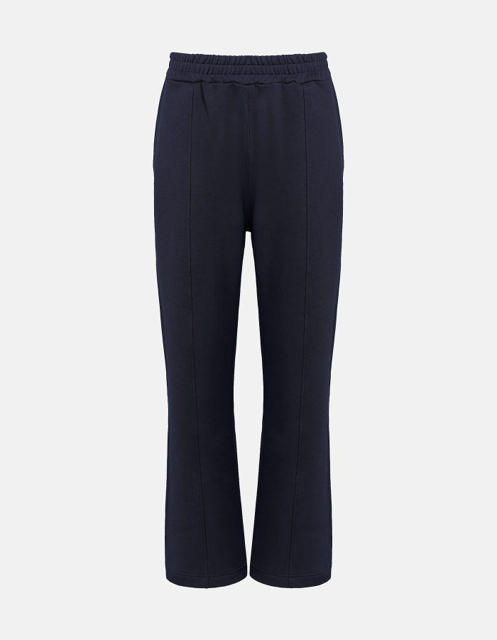 Regular-fit cotton fleece trousers