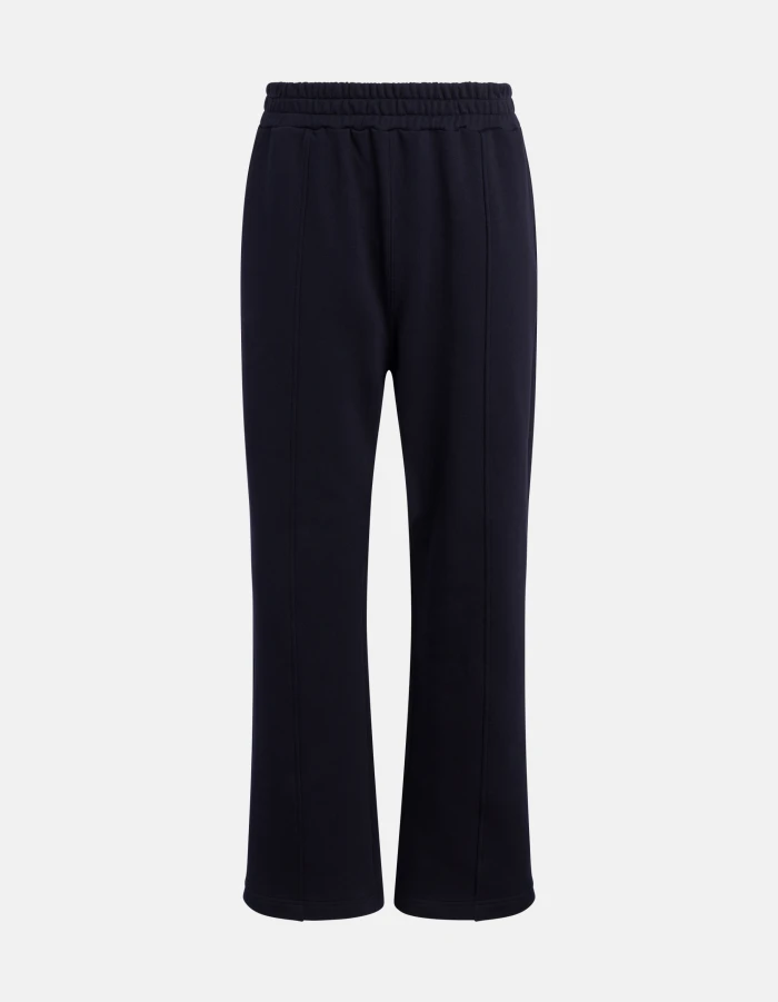 Regular-fit cotton fleece trousers