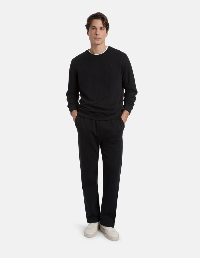 Regular-Fit Hose aus Baumwoll-Sweatstoff