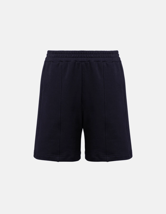 Regular-fit Bermuda shorts in cotton fleece