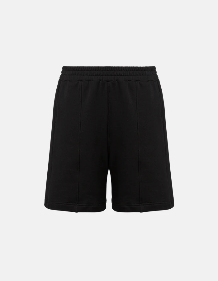 Regular-fit Bermuda shorts in cotton fleece