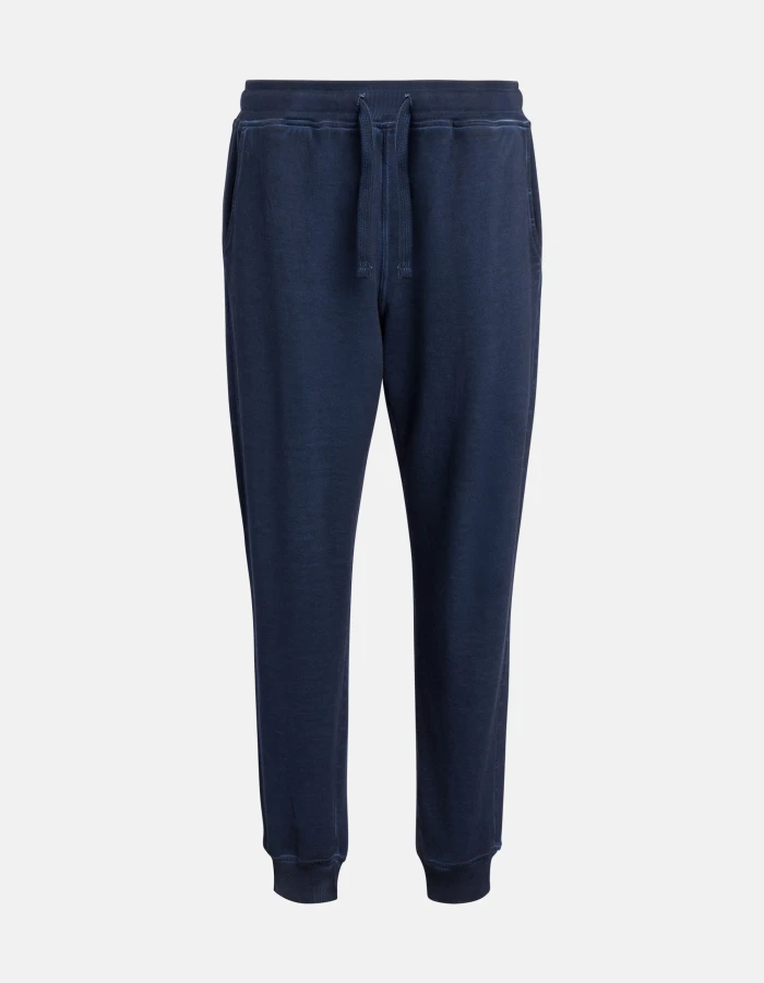 Regular-fit cotton fleece trousers