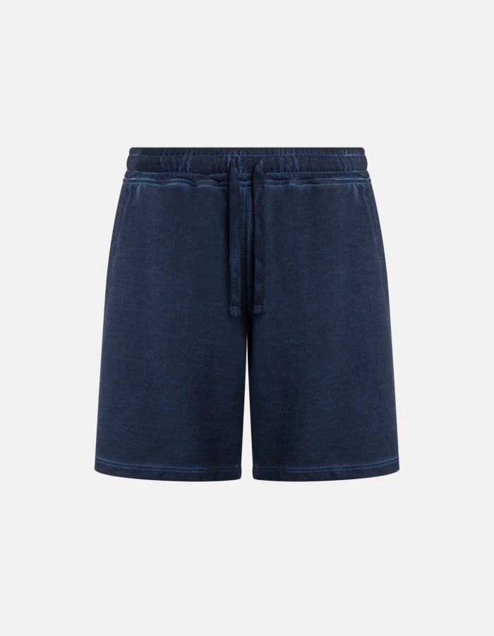 Regular-fit Bermuda shorts in cotton fleece