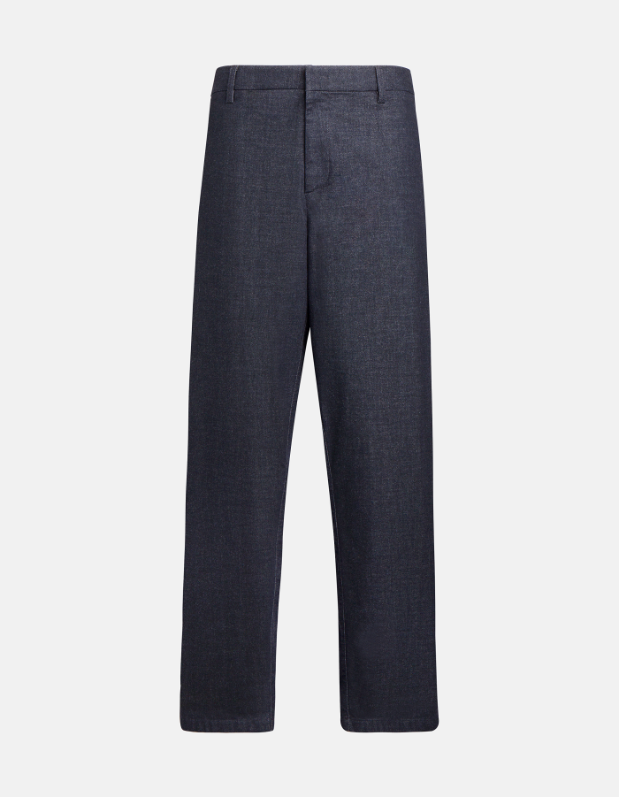 Asher loose-fit trousers in warm-feel cotton