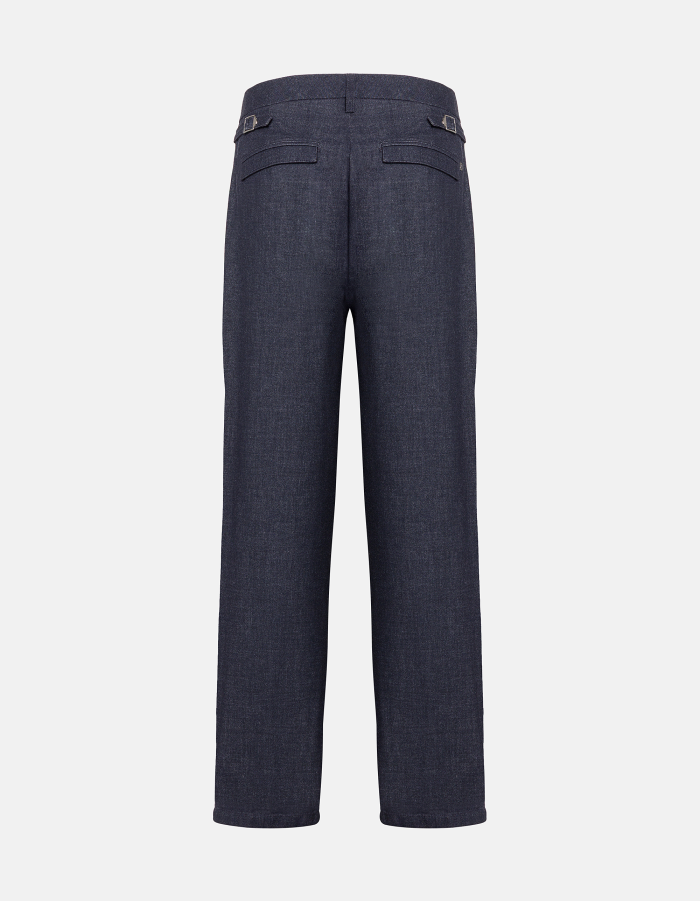 Asher loose-fit trousers in warm-feel cotton