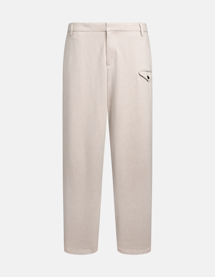 Chase loose-fit trousers in yarn-dyed gabardine