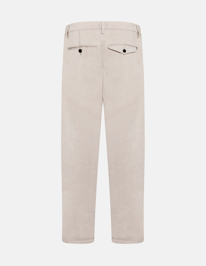 Chase loose-fit trousers in yarn-dyed gabardine