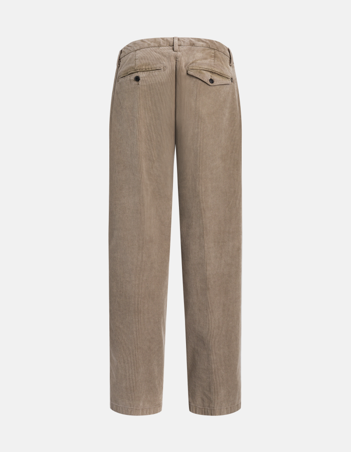 Chase loose-fit stretch velvet trousers